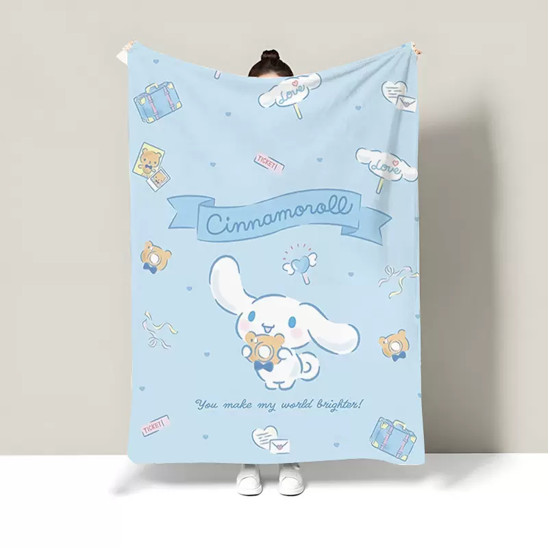 玉桂狗法兰绒毛办公室午睡午休盖毯毛巾被盖腿小毯子四季通用毛毯