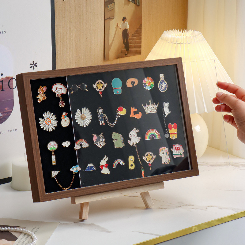 Badge Storage Box Wall Hanging Storage Metal Display Transparent Dustproof Medal Box Brooch Commemorative Medallion Box