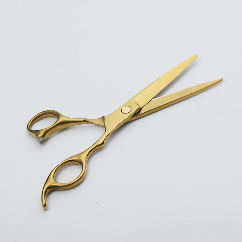 Fabricante mayorista de tijeras suministra tijeras de peluquería doradas, tijeras de barbero para salón, tijeras planas, tijeras de entresacar, tijeras de peluquería.