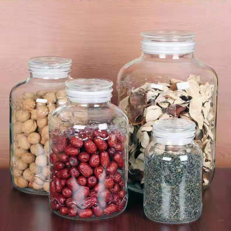 批发玻璃罐密封罐泡菜瓶泡酒瓶厨房储物罐陈皮茶叶罐防潮防虫