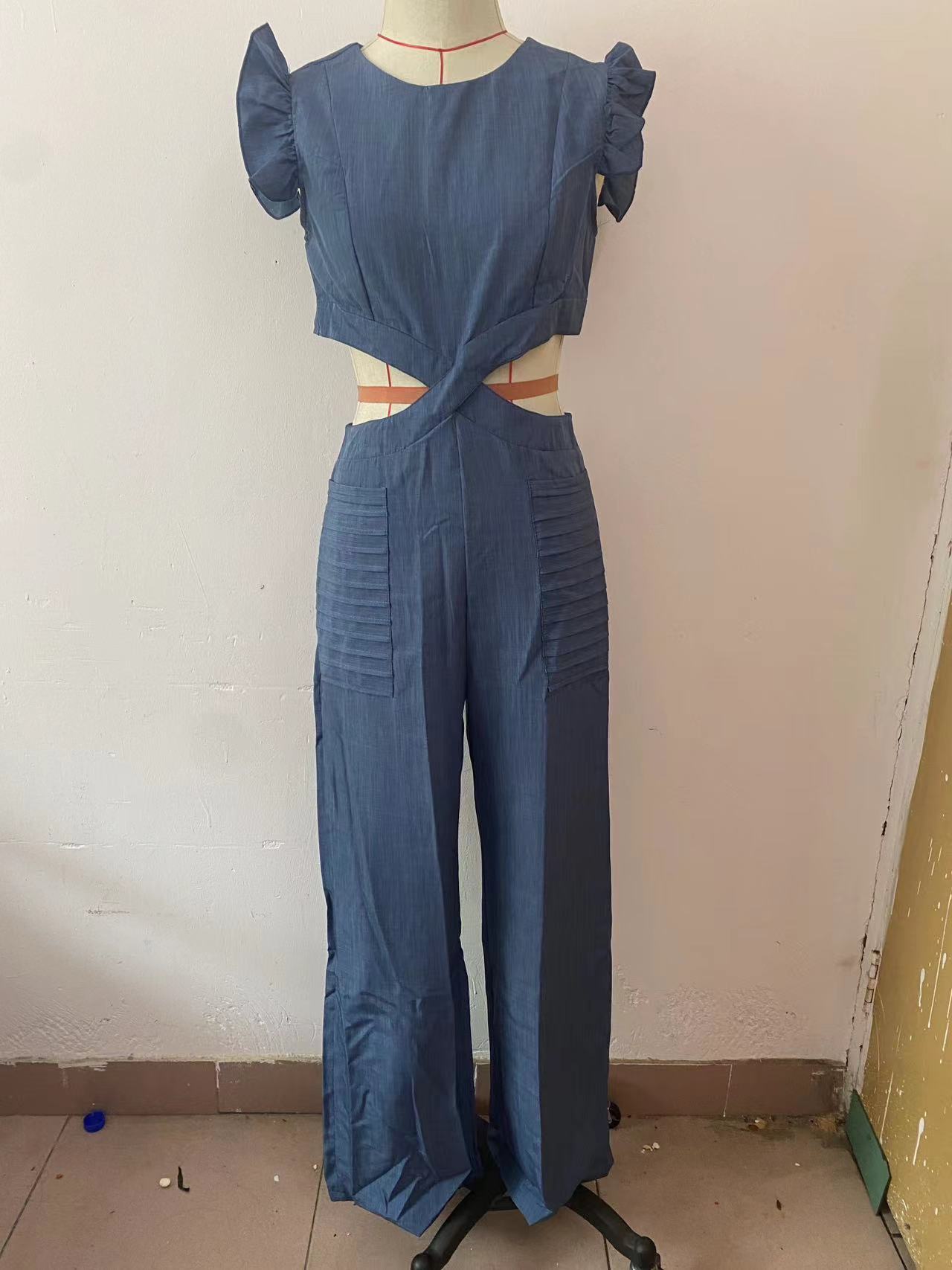 Spandex, Polyester Fabric Type Mid Waist Waist Line Jumpsuits Pants Type Women's Daily Bodysuits Simple Style Solid Color Full Length Hollow Out Jumpsuits