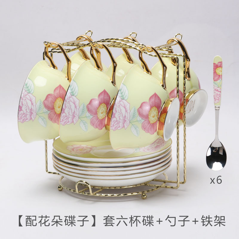 China de hueso taza de café y platillo traje hogar europeo lujo británico tarde té Taza de cerámica juego de té caja de regalo traje