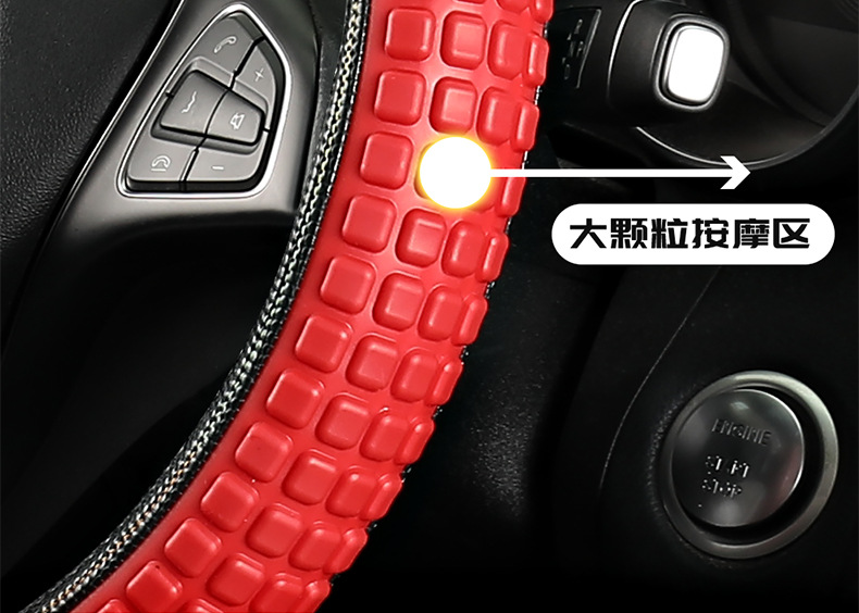 Cross-border car steering wheel cover, breathable, sweat-absorbent, non-slip, and wear-resistant, designed for trucks