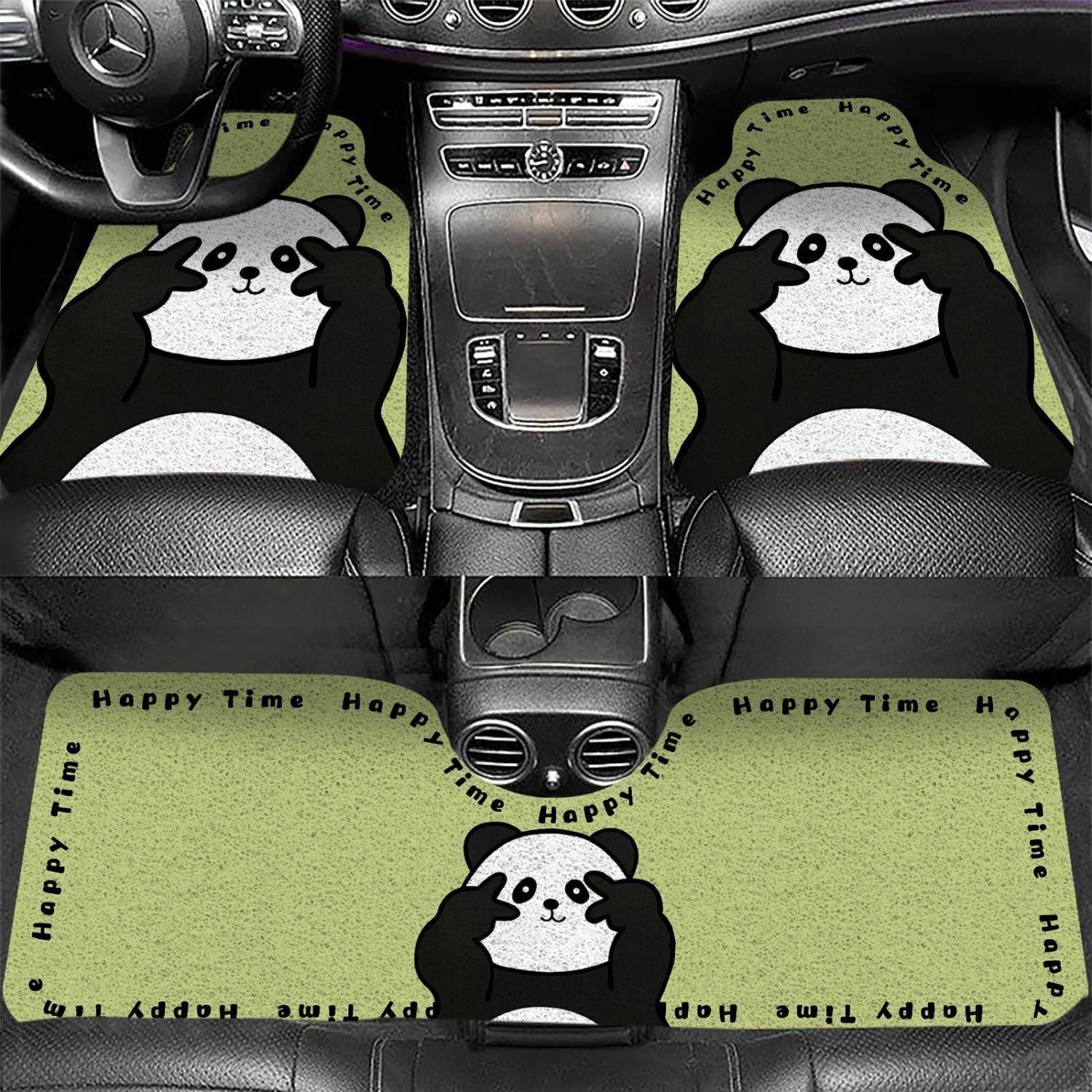 Cartoon Car Floor Mats, Cute and Dirt-Resistant, Cuttable and Stain-Resistant Wire Loop Car Mats