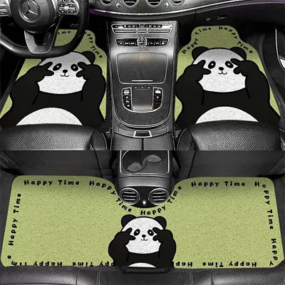 Car Mats, Avtomobil döşəmə paspasları - zx-cute-cartoon-car-floor-mats-2-5060-front-foot-wire-loop-self-cut