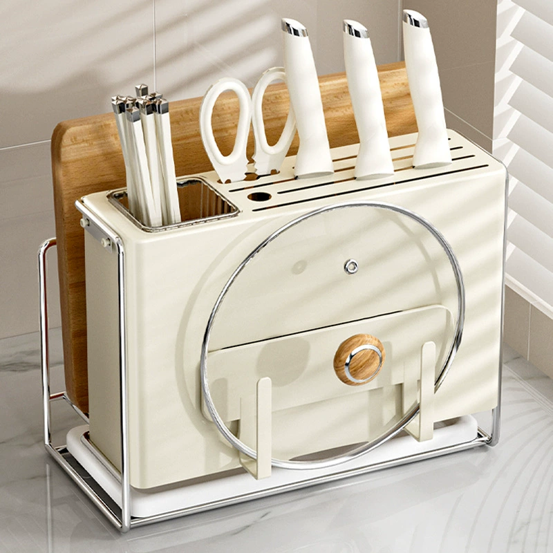 Universal knife, drying rack, storage system for home use, light luxury style