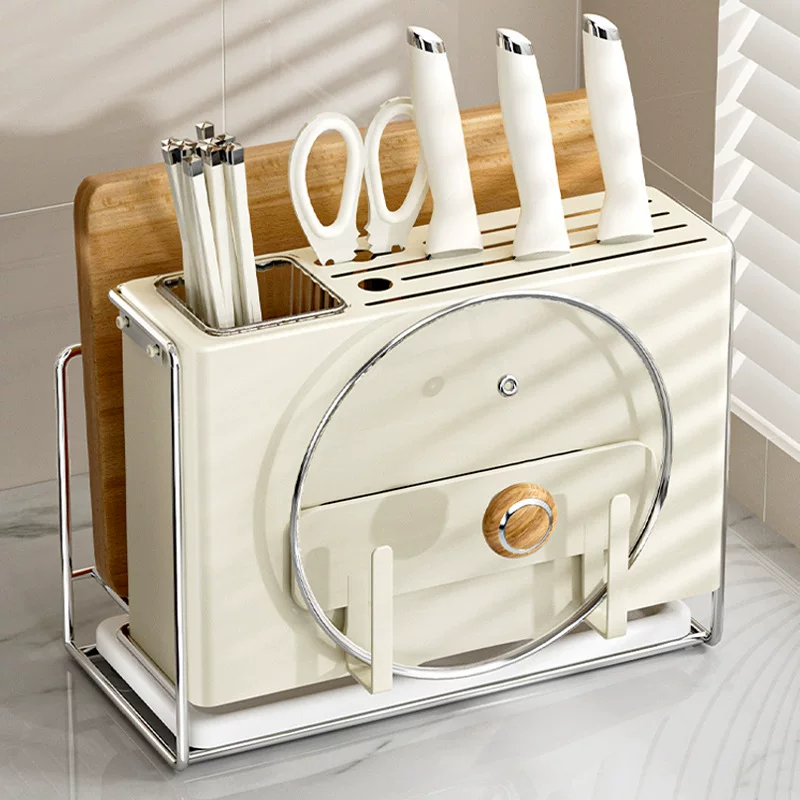 Universal knife, drying rack, storage system for home use, light luxury style