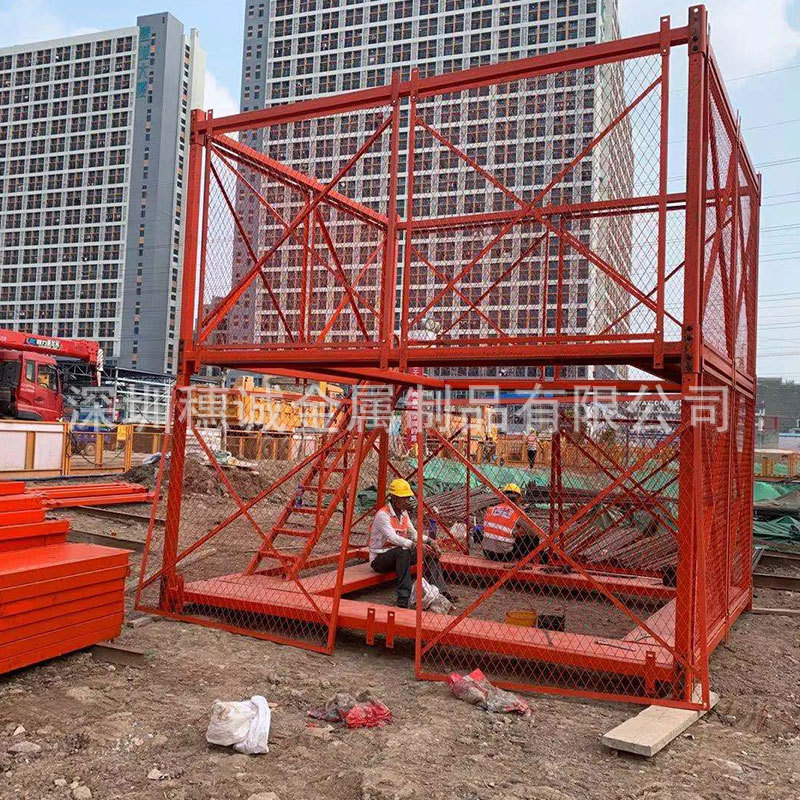 供应施工安全梯笼桥梁安全爬梯梯笼笼基坑防护梯笼带护栏