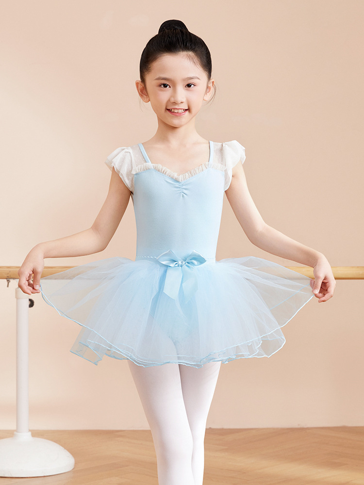 Falda de baile para niños de ala ancha elástica de cuatro capas de malla Princesa pettiskirt Ballet vestido de rendimiento