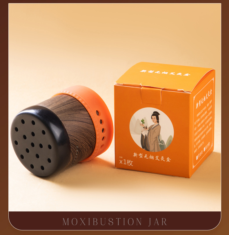 Bian Stone Moxibustion Jar Facial Massage Cupping Tool for Spa and Home Wellness preparation