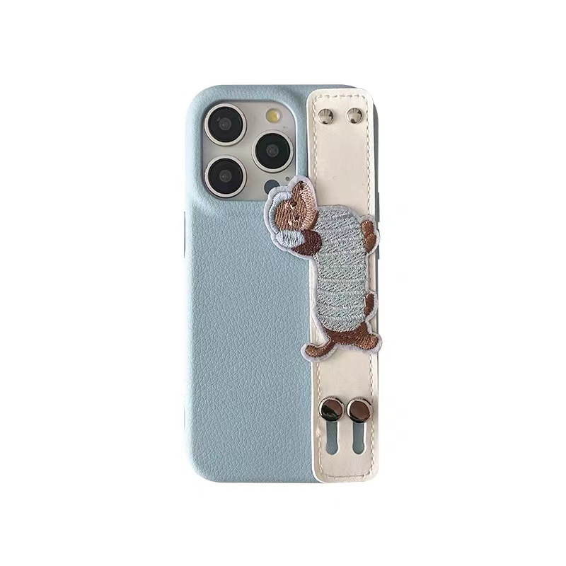 Ins nueva pulsera de perro salchicha de color sólido para iPhone 15ProMax funda para teléfono móvil 14 Apple 13Pro Mujer 12
