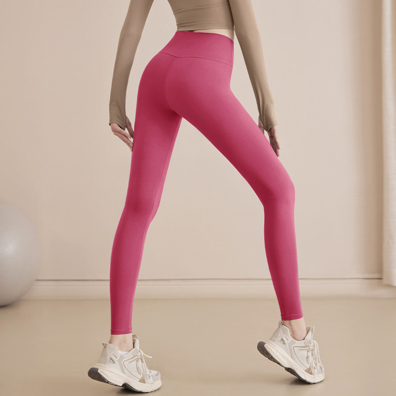Pantalones de yoga elásticos, cintura alta, abdomen, caderas, pantalones deportivos de fitness