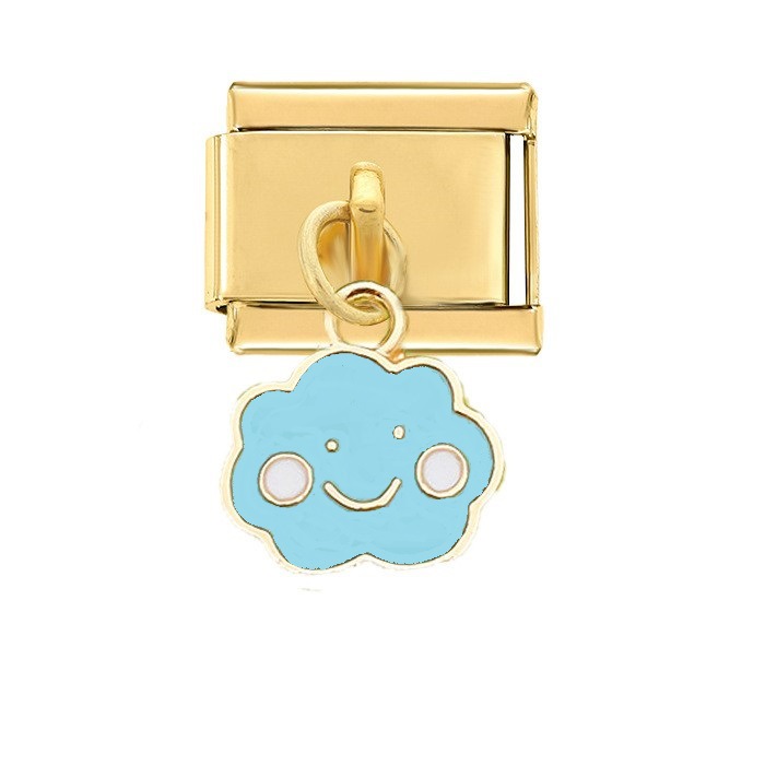 3727-Golden hanging cloud smiling face