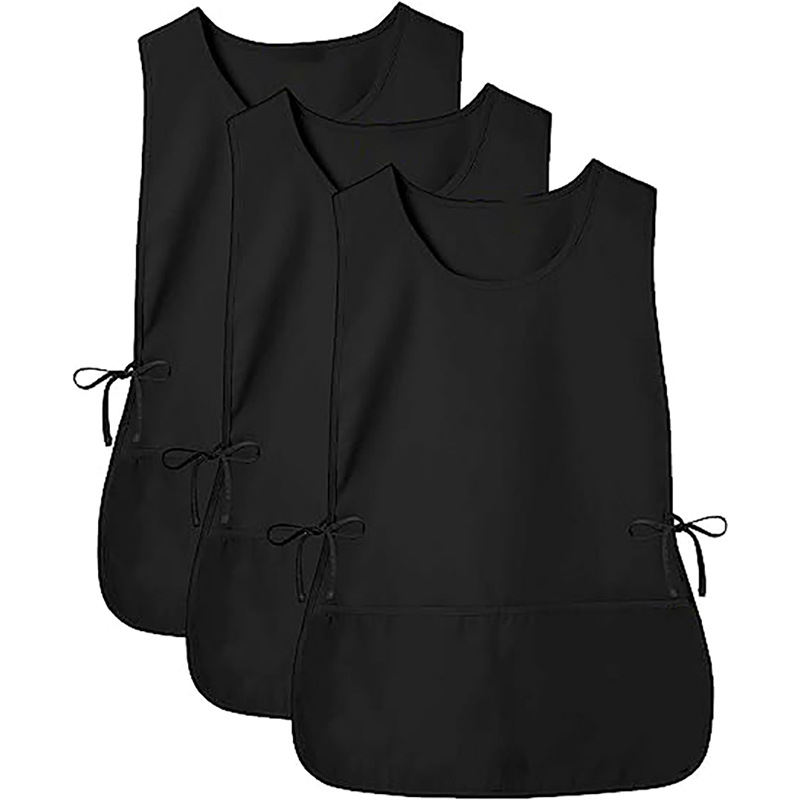 Delantal tipo chaleco de poliéster, moderno, sencillo, delgado, sin mangas, para trabajo, cocina y hogar