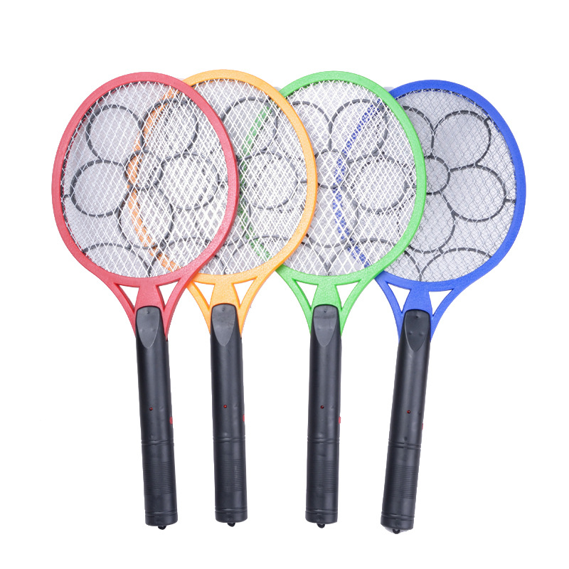 Direct Current Mosquito Swatter with Large Mesh Surface, No. 5 Battery Model, Rosehip Design, Multi-Color Available, Household Mosquito Killer