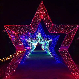 新款LED穿越时光造型灯 梦幻灯光节造型灯星星灯光隧道节日造型灯-阿里巴巴