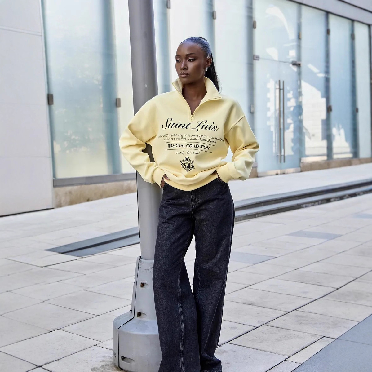 Autumn and Winter European and American Style Fashion Personality Trendy Brand Handsome Design Letter Popular Print Loose Comfortable Tops for Women