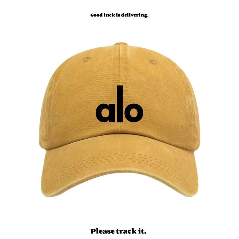 ALO ケンズと同じヨガ野球帽、レタードトレンディハット、サンハット、カジュアルソフトトップひさしキャップ、ファッショナブルな日焼け止め|undefined