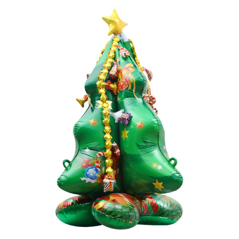 Ventana de Navidad accesorios de decoración de juguete globo 4D de pie de Navidad Viejo hombre Reno árbol de Navidad Super gran globo