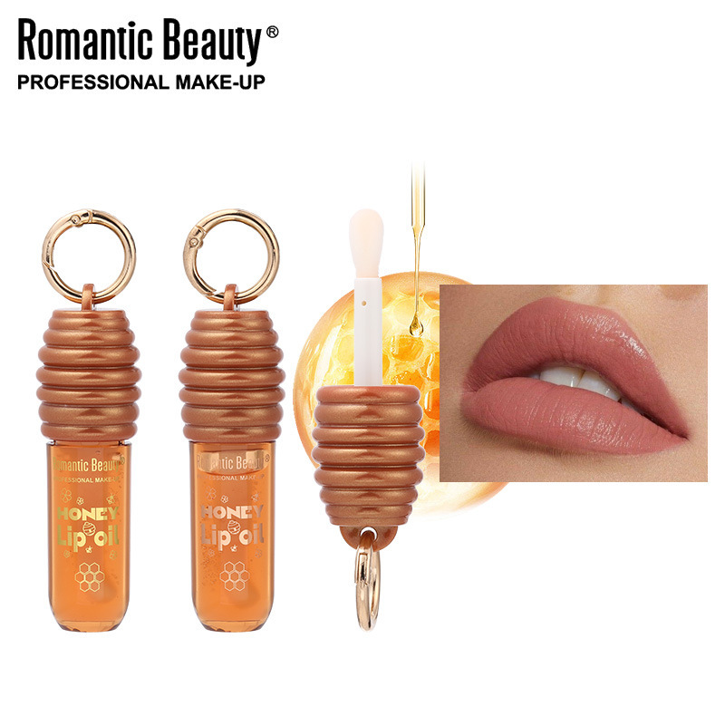 Transfronterizo miel lubricante labial procesamiento OEM personalizado balm labial hidratante labial miel llavero labial personalizado image 5