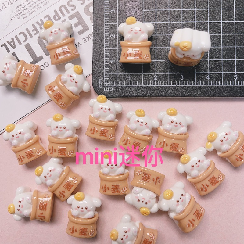 迷你萌趣小动物卡通美甲饰品diy发夹耳饰手工diy树指配件|undefined