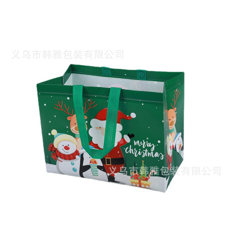 Transfronterizo Amazon spot recubierto de Navidad bolsa no tejida bolsa de compras bolsa de regalo fábrica de bolsos al por mayor
