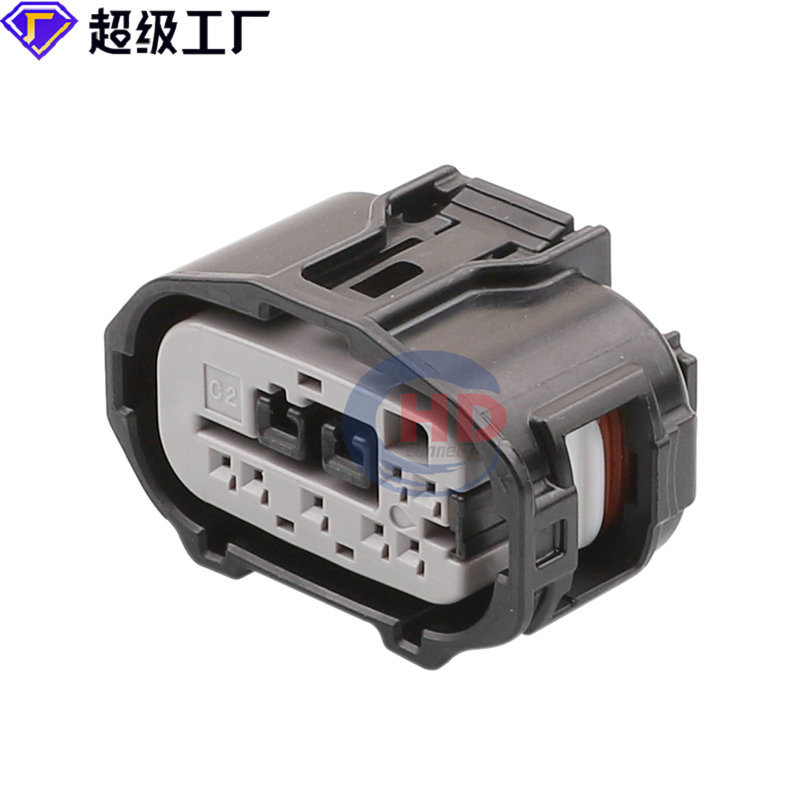 90980-12A23 汽车连接器接插件国产黑色线束插头胶壳大小孔