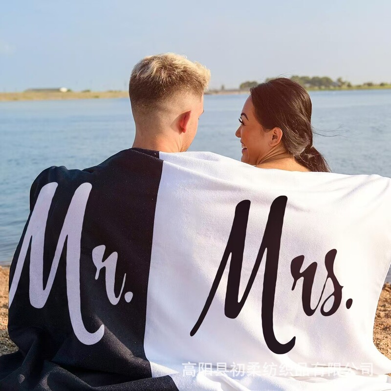Cross-Border Amazon Hot-Selling Microfiber Double-Sized Couple's Beach Towel with Digital Printing and Large Size Bath Towel Cross-Border Amazon Hot-Selling Microfiber Double-Sized Couple's Beach Towel with Digital Printing and Large Size Bath Towel