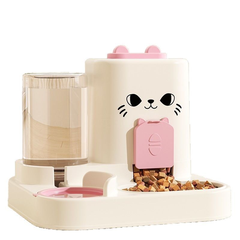Cat automatic drinking water feeder cat bowl dog food storage bowl drinking water feeding all-in-one cat and dog drinking water feeding artifact 5