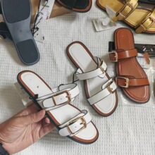 ins����ZAR ����Ƥ���ƽ����Ьlady sandals/woman&rdquo;s slipper