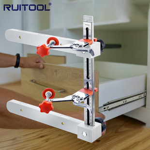 Cabinet Drawer Track Drilling Installation Plastic Stainless Steel Slide Rail Guide Rail Installation Auxiliary Tool Locator