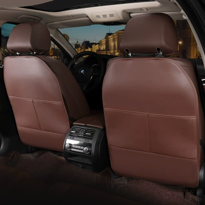 Car seat back anti-kick pad Chair back anti-kick pad - brown-1