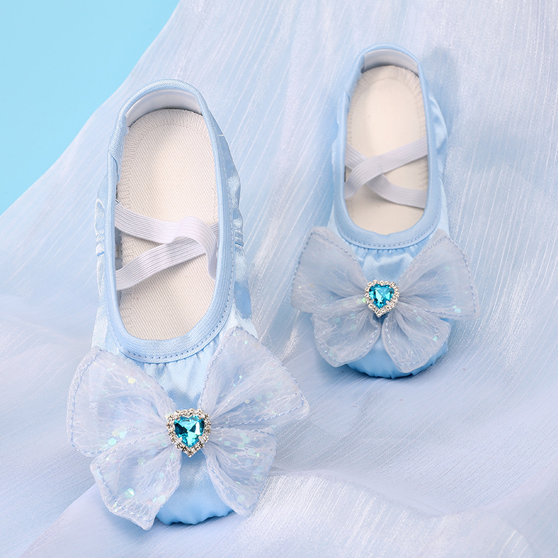 New Kidsren's Dance Shoes Cross-Border Dance Ballet Cat Claw Shoes Girls Practice Body Stage Performance Shoes 8064