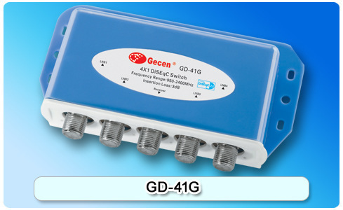 DiSEqC2.0 4x1开关卫星信号四切一开关GD41G防雨型切换开关分支器