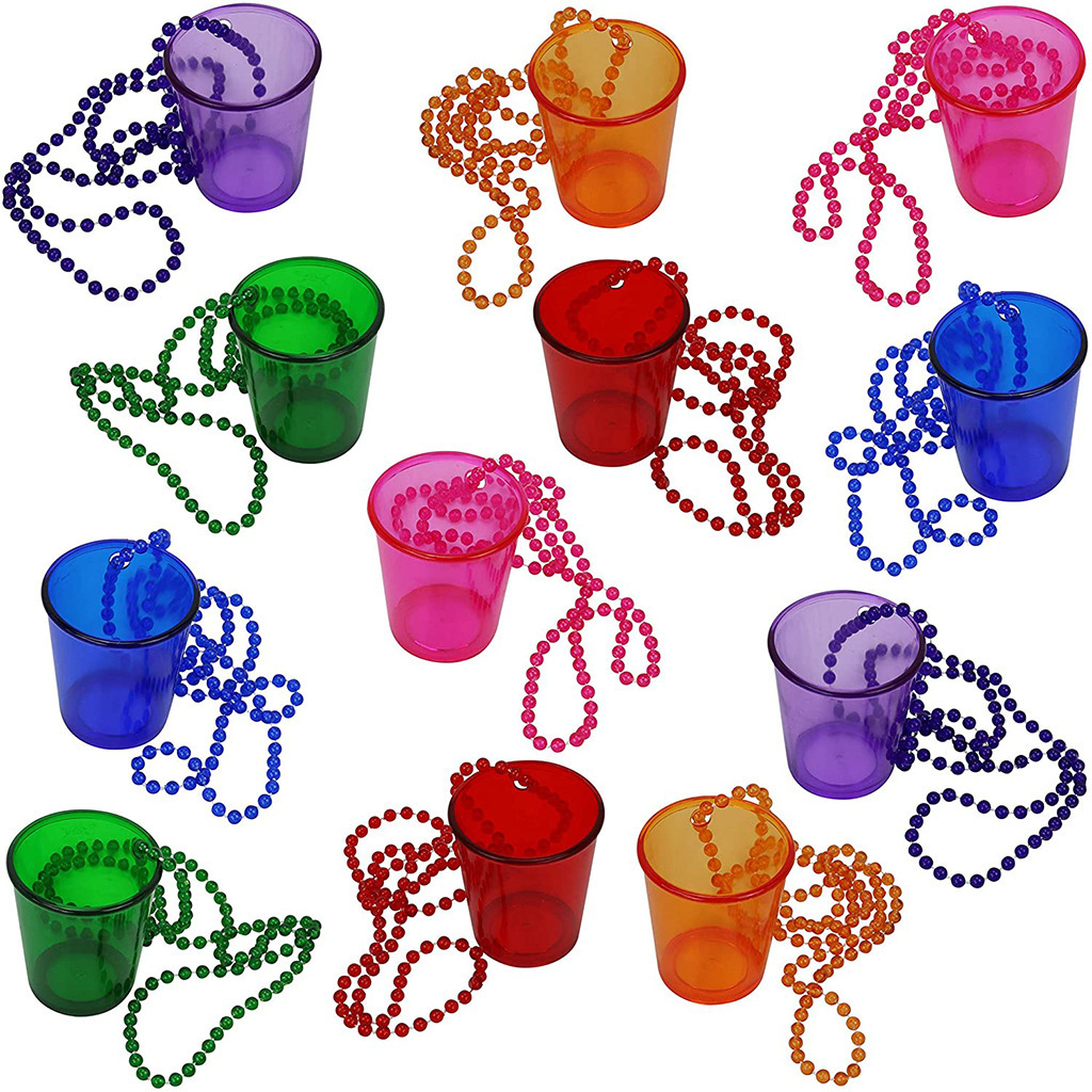 Navidad irlandesa carnaval de plástico de color cuentas de fiestas accesorios collares de carnaval fabricantes terminados