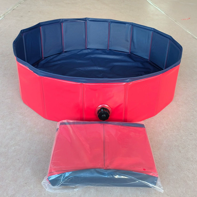 Foldable Pet Pool, Portable PVC or Composite Lining, Anti-Slip Bottom, Multiple Sizes