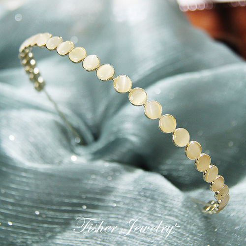 轻奢猫眼发箍 细款复古法式简约气质头箍女发卡仙气ins发饰头饰品