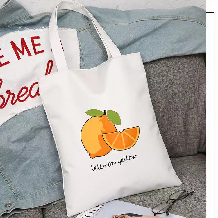 Bolsa de lona impresa bolsa de lona bolsa de hombro de mujer bolsa de tela bolsa de impresión de gran capacidad para estudiantes de literatura japonesa