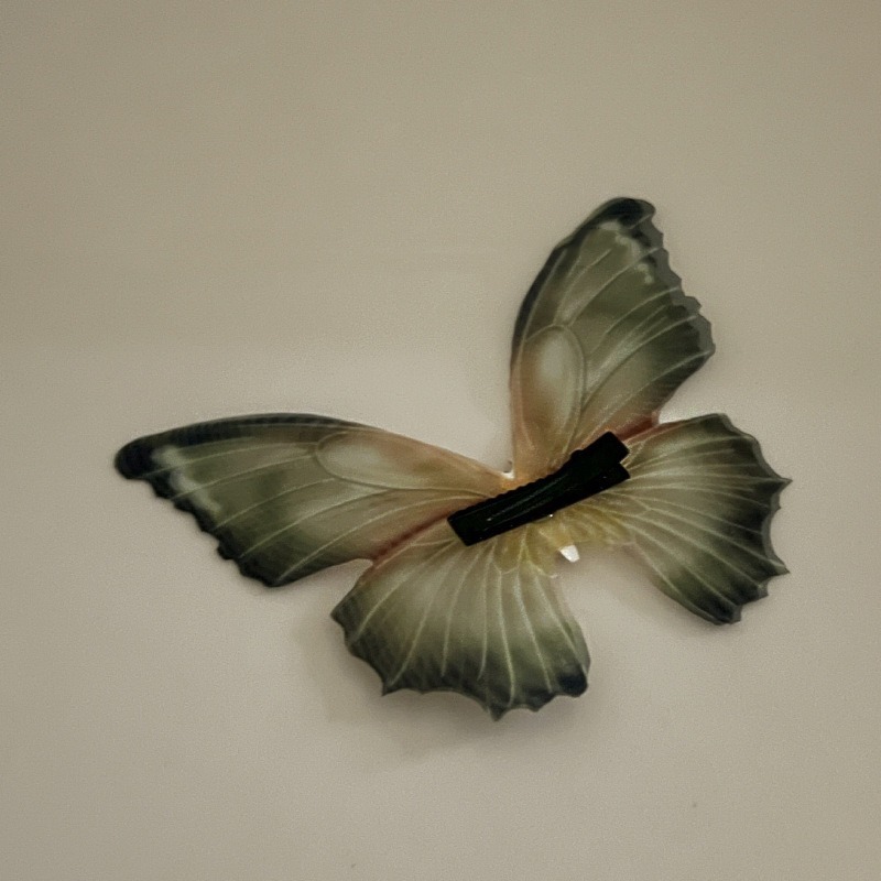 网纱珍珠蝴蝶侧边发夹温柔风鸭嘴夹ins设计感发卡碎发夹子发饰女|undefined