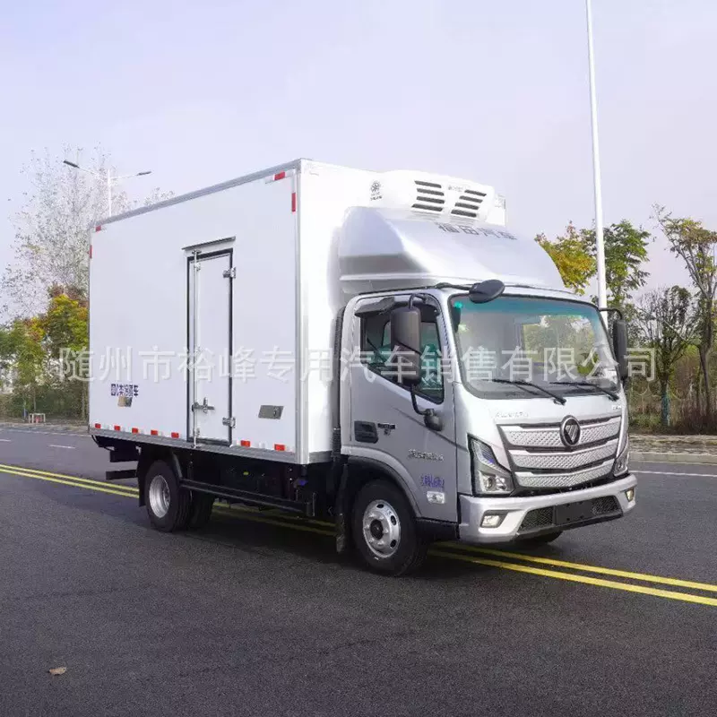 福田欧马可宽体冷藏车厂家 2米3内宽蓝牌冷链运输车国六