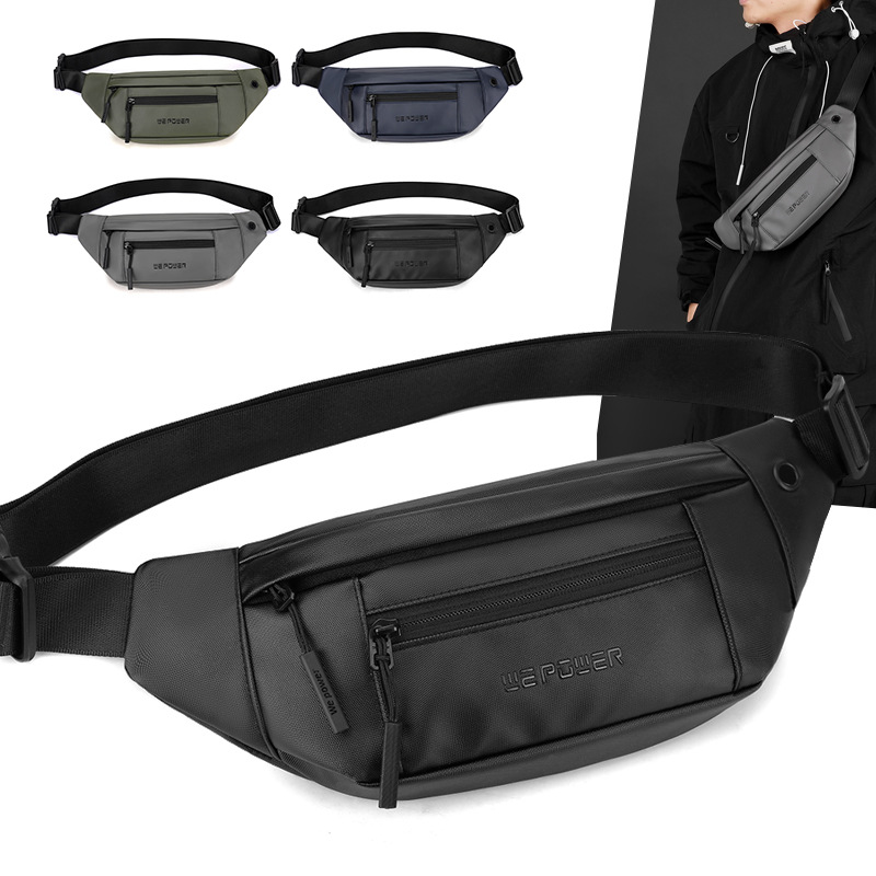 WEPOWER nuevo estilo de moda para hombres, bolso de cintura a prueba de agua, bolso de bicicleta al aire libre, bolso de pecho de viaje deportivo