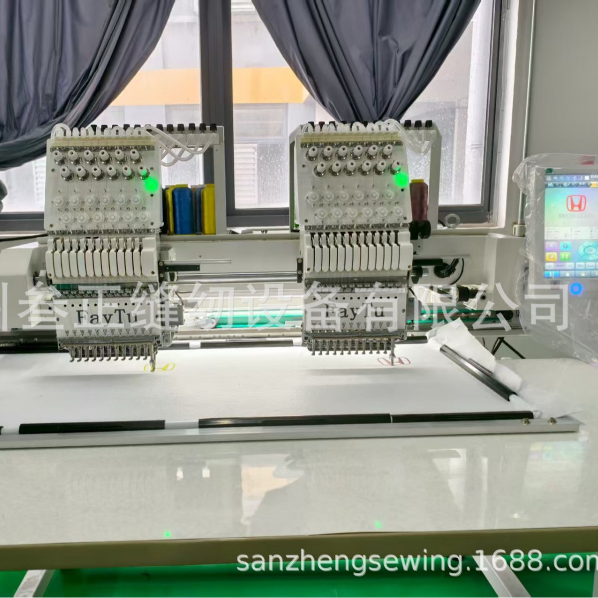 供应全新国产飞兔品牌1202双头12针电脑绣花机电脑刺绣机