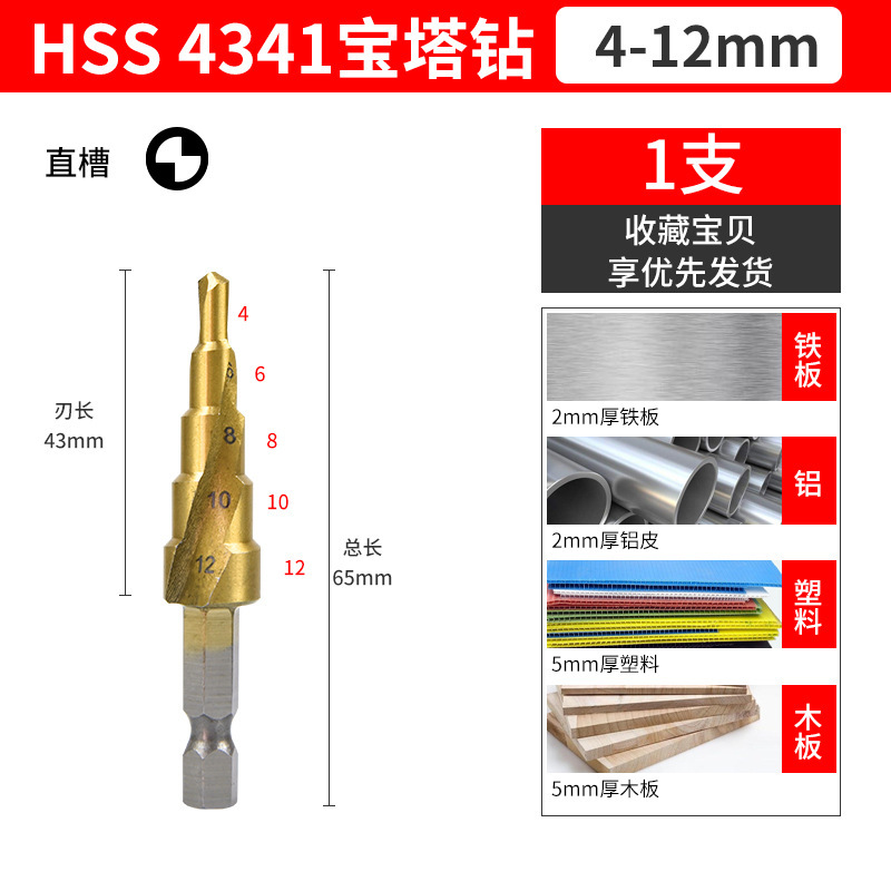 宝塔万能エネルギー螺旋階段塔型穴あけ器ステンレス鉄アルミ板金属穴あけ器ドリル|undefined