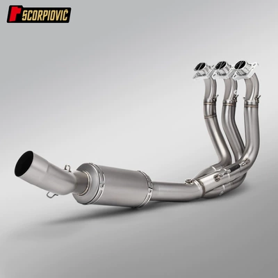 Suitable for Trident660 Full Exhaust Pipe and Triumph Daytona660 Front and Rear Section Set