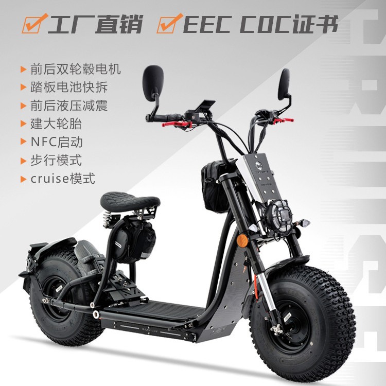 Maxmov Electric Vehicle Two-Wheel Skateboard Cross-Border Eec Non-Folding Bicycle Adult Large Tire Wide Tire Battery Vehicle