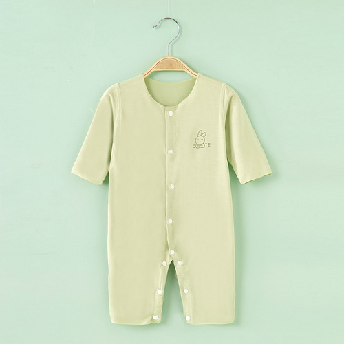 Baby summer modal onesie long sleeve thin clothing for infants and toddlers, summer wear for babies, seamless