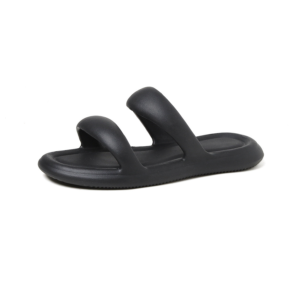 Zapatillas de deslizamiento para mujer Red ins pan de moda al aire libre desgaste doble correa plana inferior suave estilo europeo y americano sandalias de moda EVA