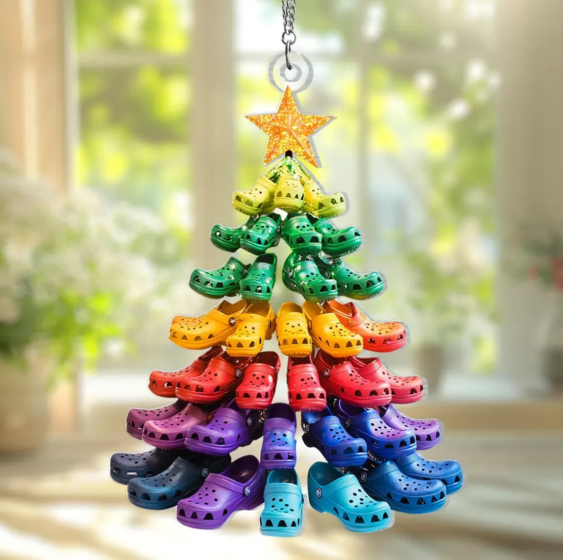 Nuevos productos transfronterizos plano 2D acrílico colgante de automóvil colgante de Navidad mochila casera colgante