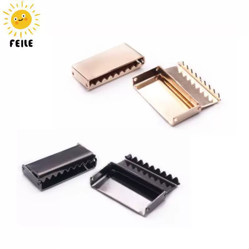 Feile производство и маркетинг ленты зажим для хвоста Одежда Украшение багажа деятельность зажим для хвоста глянцевый металлический зубчатый зажим для хвоста аксессуары