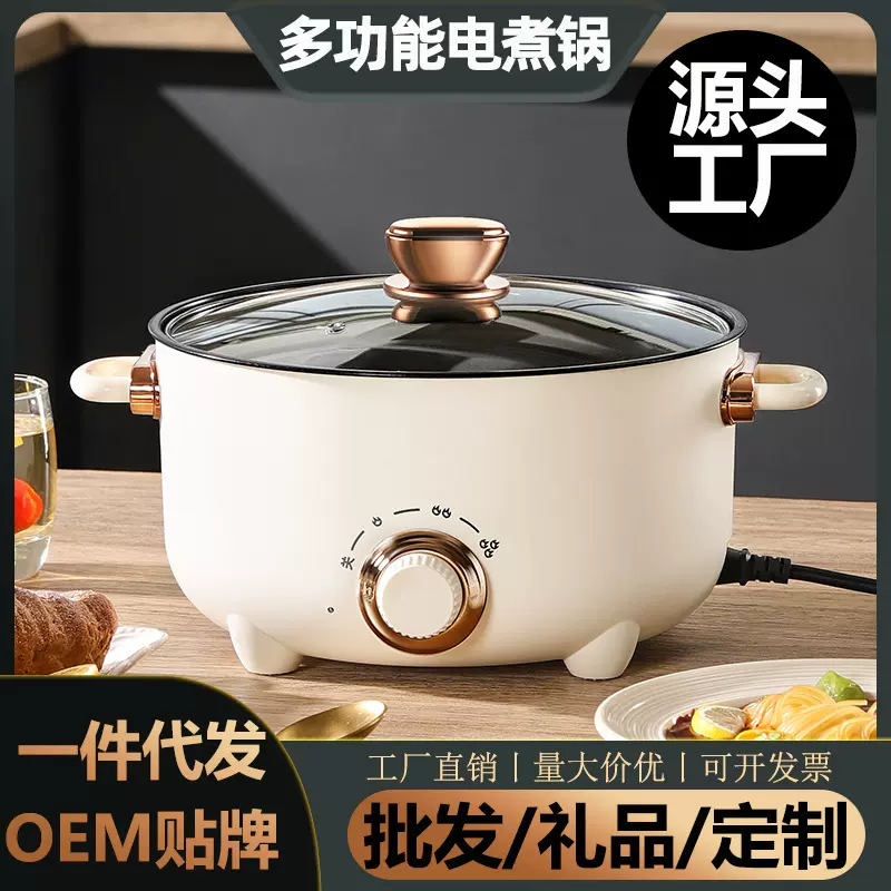 电煮锅多功能家用煎炒蒸煮电炒锅宿舍学生锅煮饭泡面电火锅炒菜锅